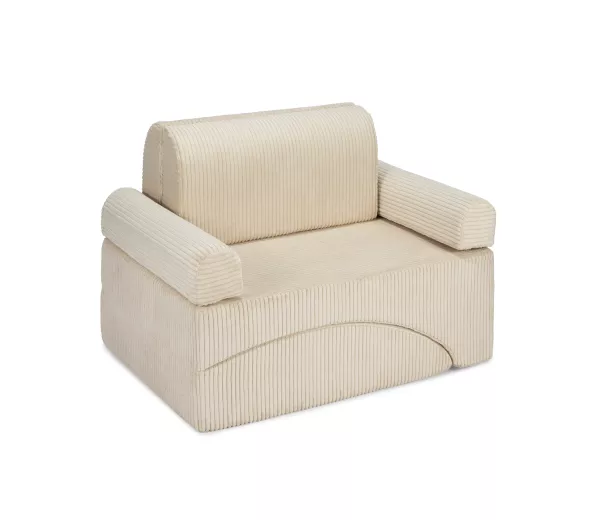Puffino Smart Chair Corduroy Beige – modułowy fotel dziecięcy z beżowego sztruksu